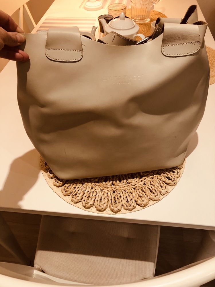 Torba torebka skóra naturalna- Laura Biaggi - shoper