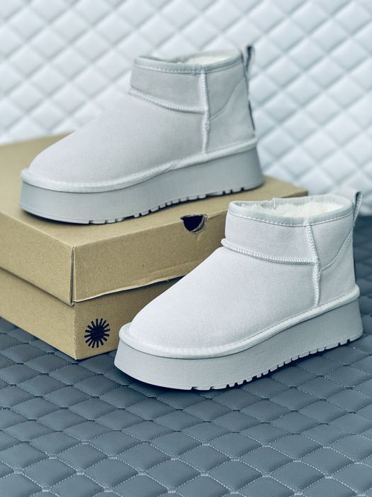 Ugg ultra mini latte zamsh platform Угг ультра міні змшеві на платформ