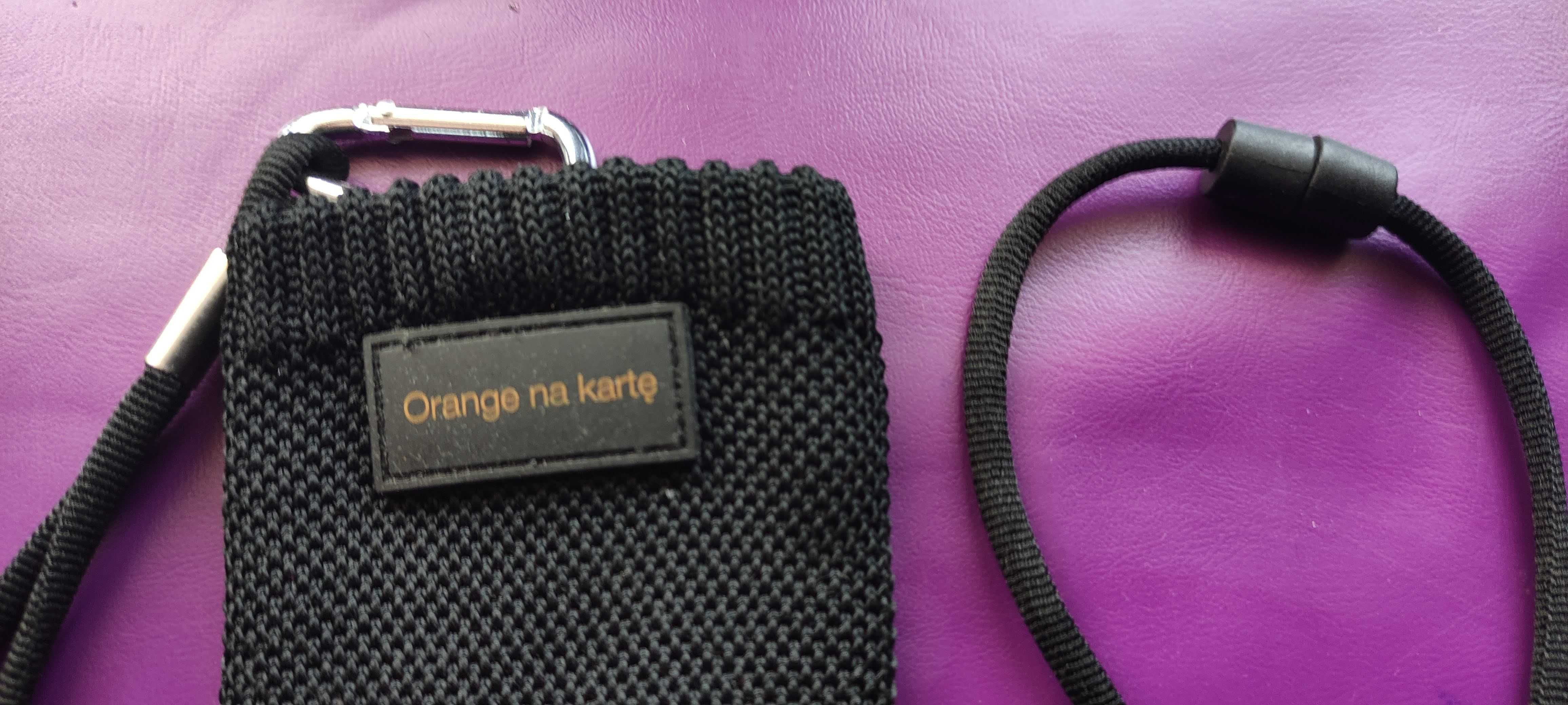Nowy materiałowy pokrowiec/etui na telefon z logo ORANGE (nr.2)