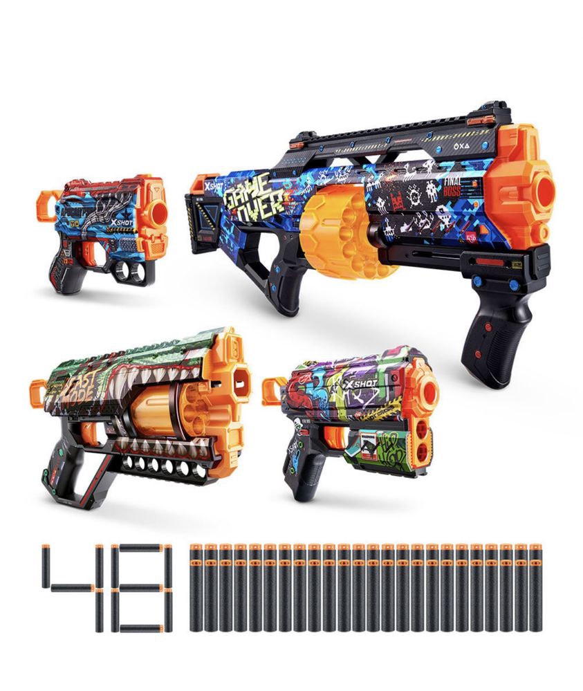 Бластер  X-Shot Skins  48шт