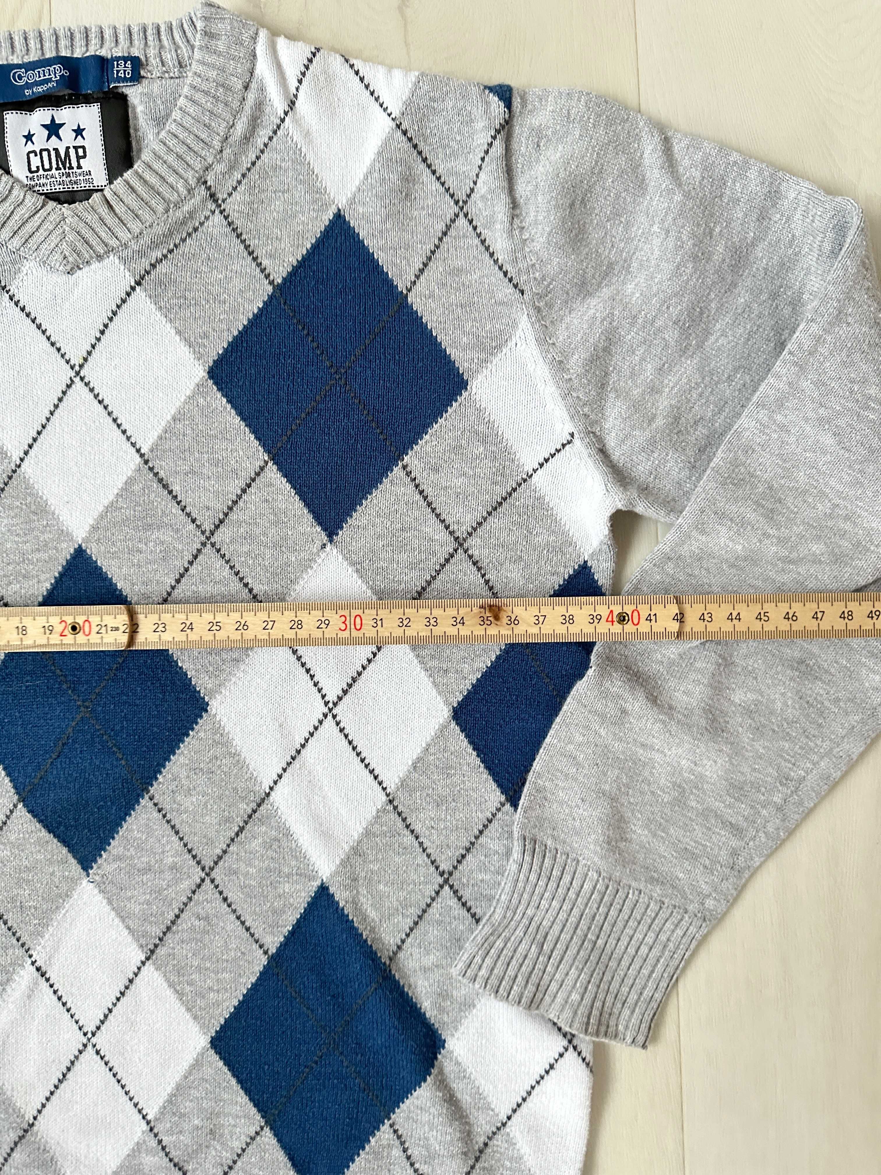 sweterek bawełna w romby Kappahl 134/140 stan idealny