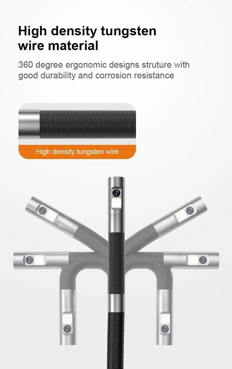 Kamera Inspekcyjna 360 Endoskop 1 kamera 8,5mm 2 metry