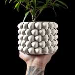 Vaso de Planta Padrão Cesto 3D - Design Entrançado Moderno