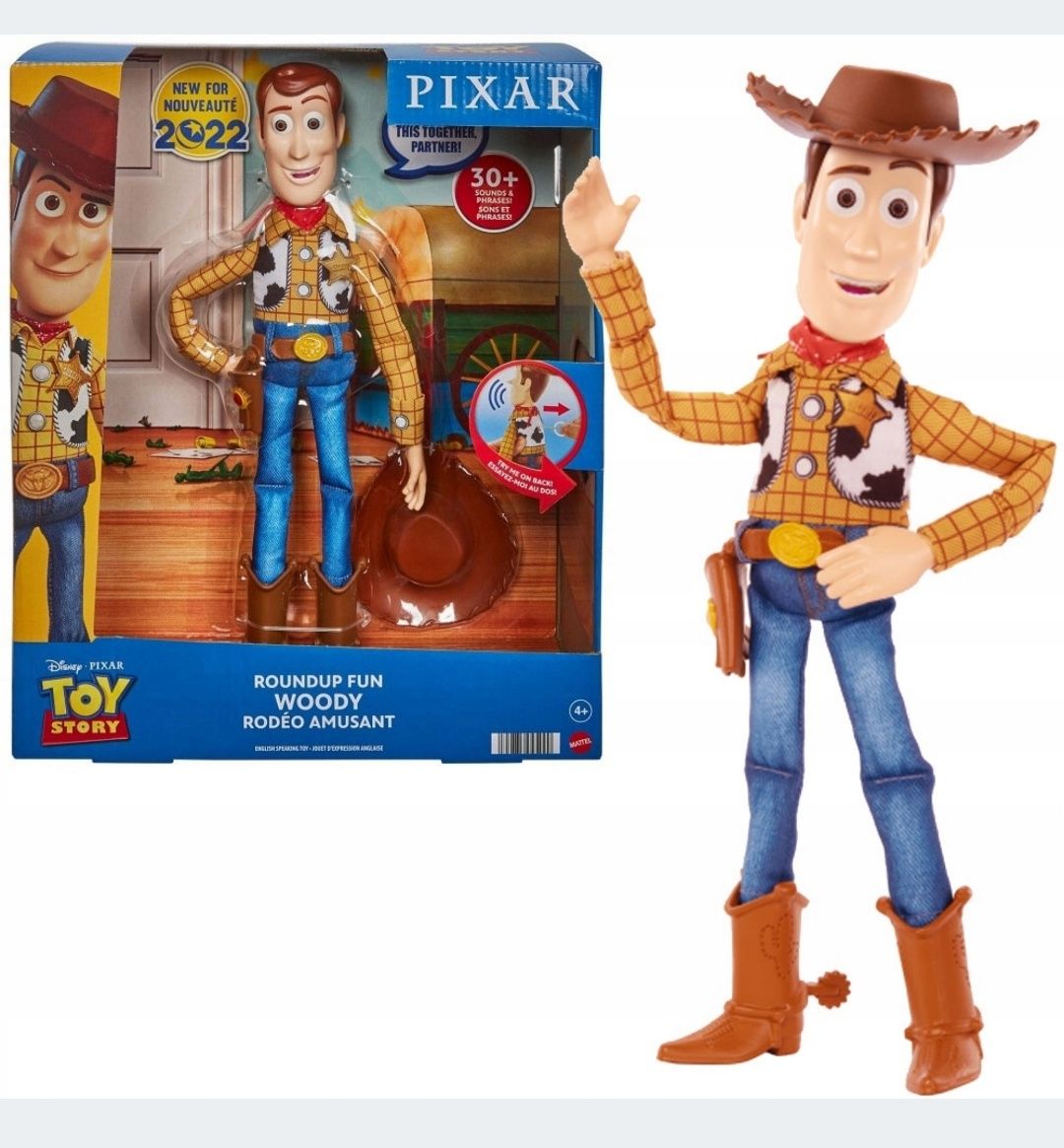 Disney Pixar Toy Story Figurka z dźwiękami Kowboj Chudy Woody 30 cm