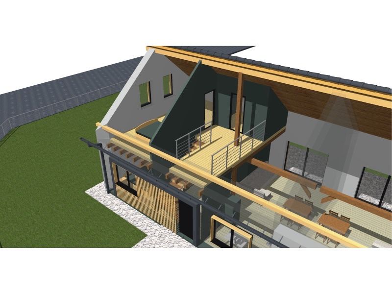 Dom jednorodzinny w zabudowie blizniaczej