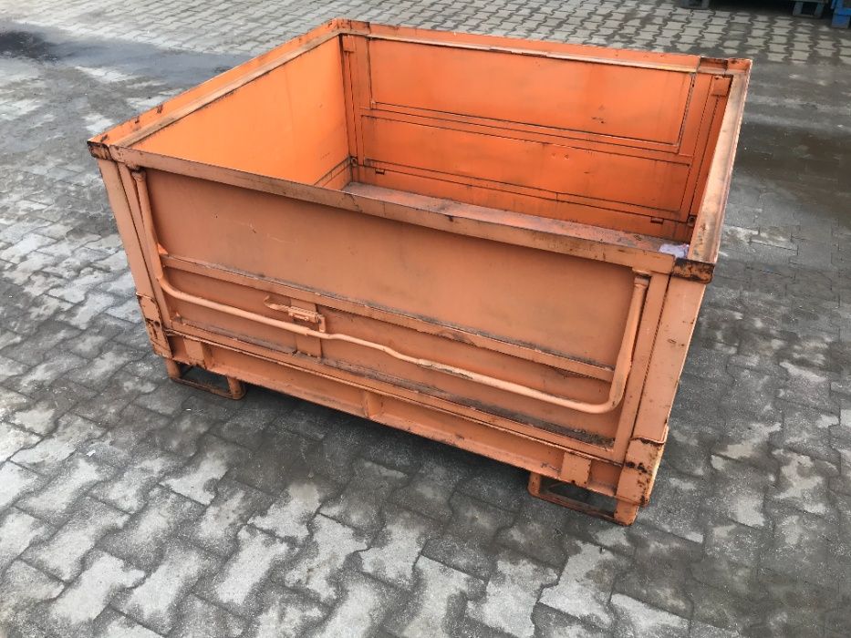 Pojemniki kosze metalowe Gitterbox składane