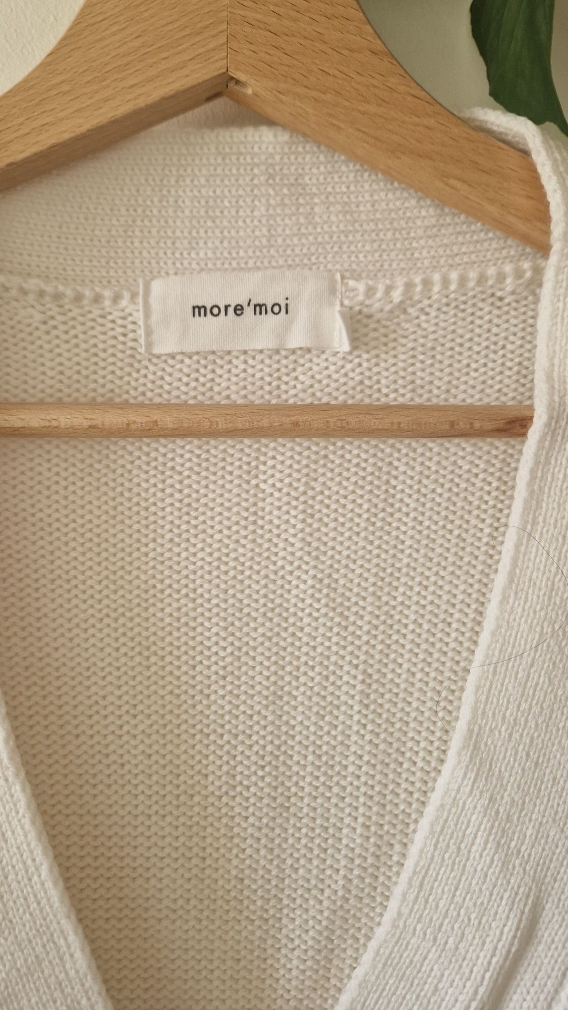 Sweter more'moi more moi s 36 m 38 oversize merino śmietankowy