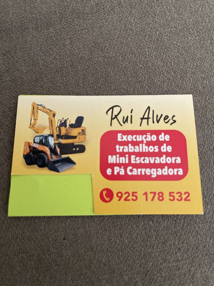 Servico mini giratoria e carrinha basculante.