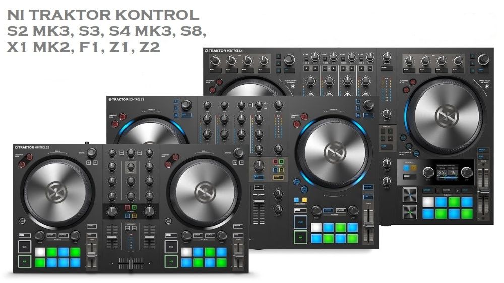 Dj-контролер NI Traktor Kontrol F1, Z1, Z2, X1 MK2, S2 MK3, S3, S4 MK3