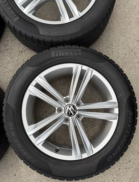 Tiguan II R-Line Koła 18 cali z oponami zimowymi oryginał Sebring