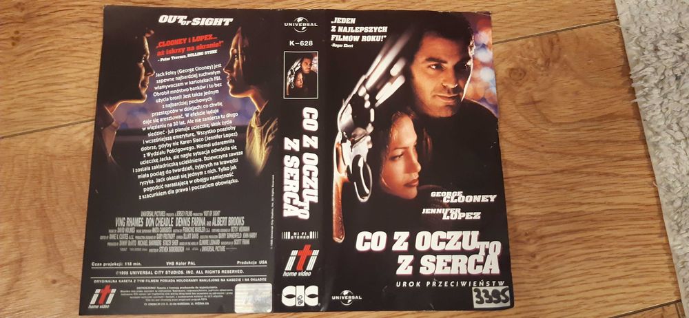 stara okładka filmowa z kasety vhs co z oczu to z serca