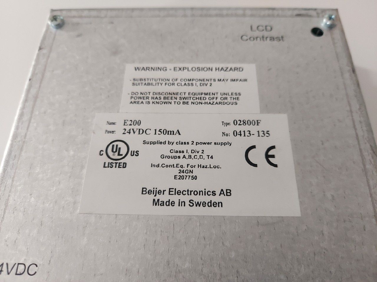 Panel E200 Beijer Electronics 02800F