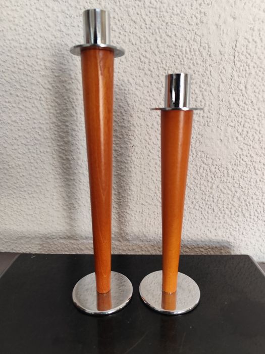 Świeczniki vintage retro prl space age