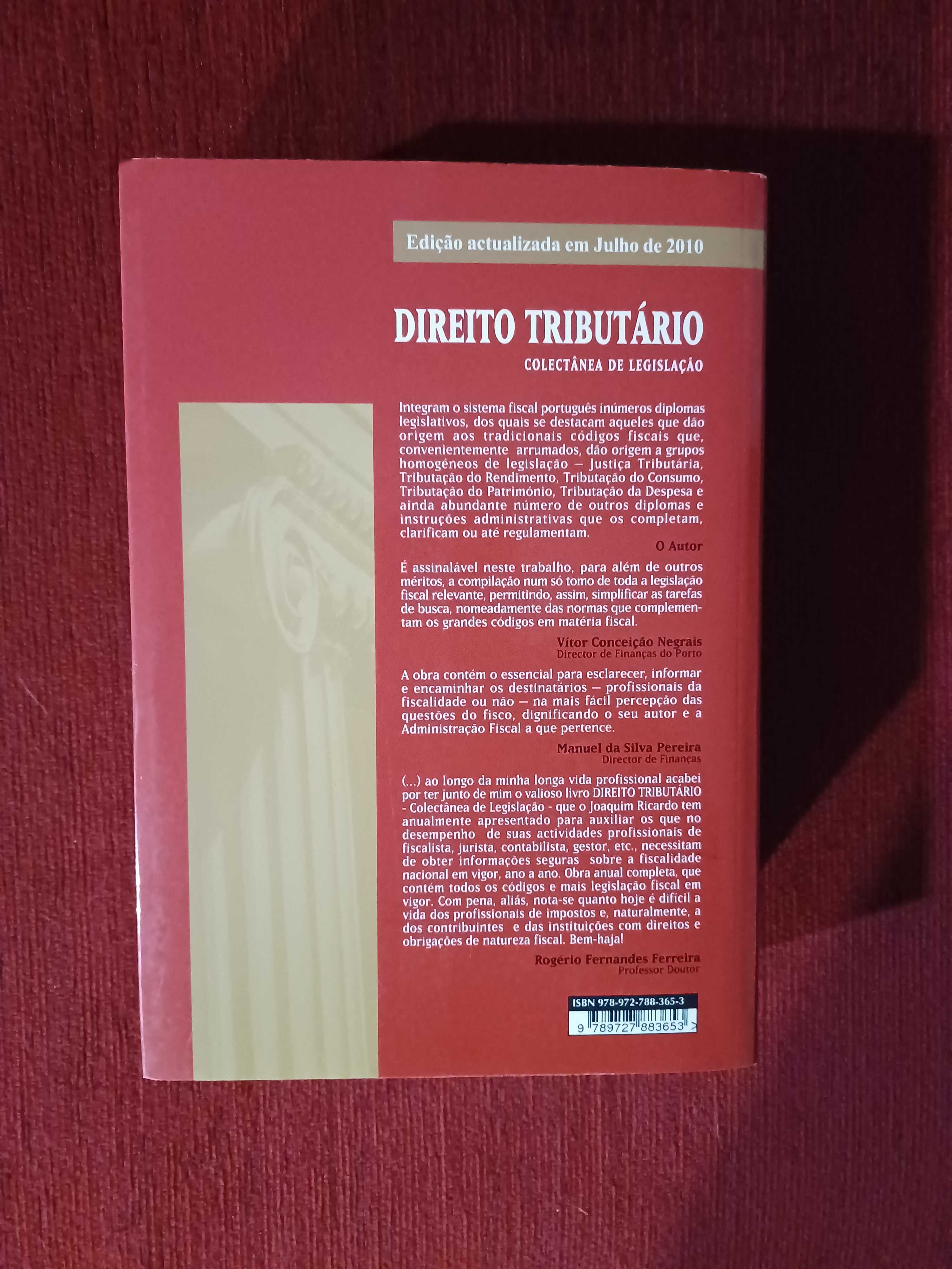 Direito Tributário- colectânea de legislação  notas e remissões