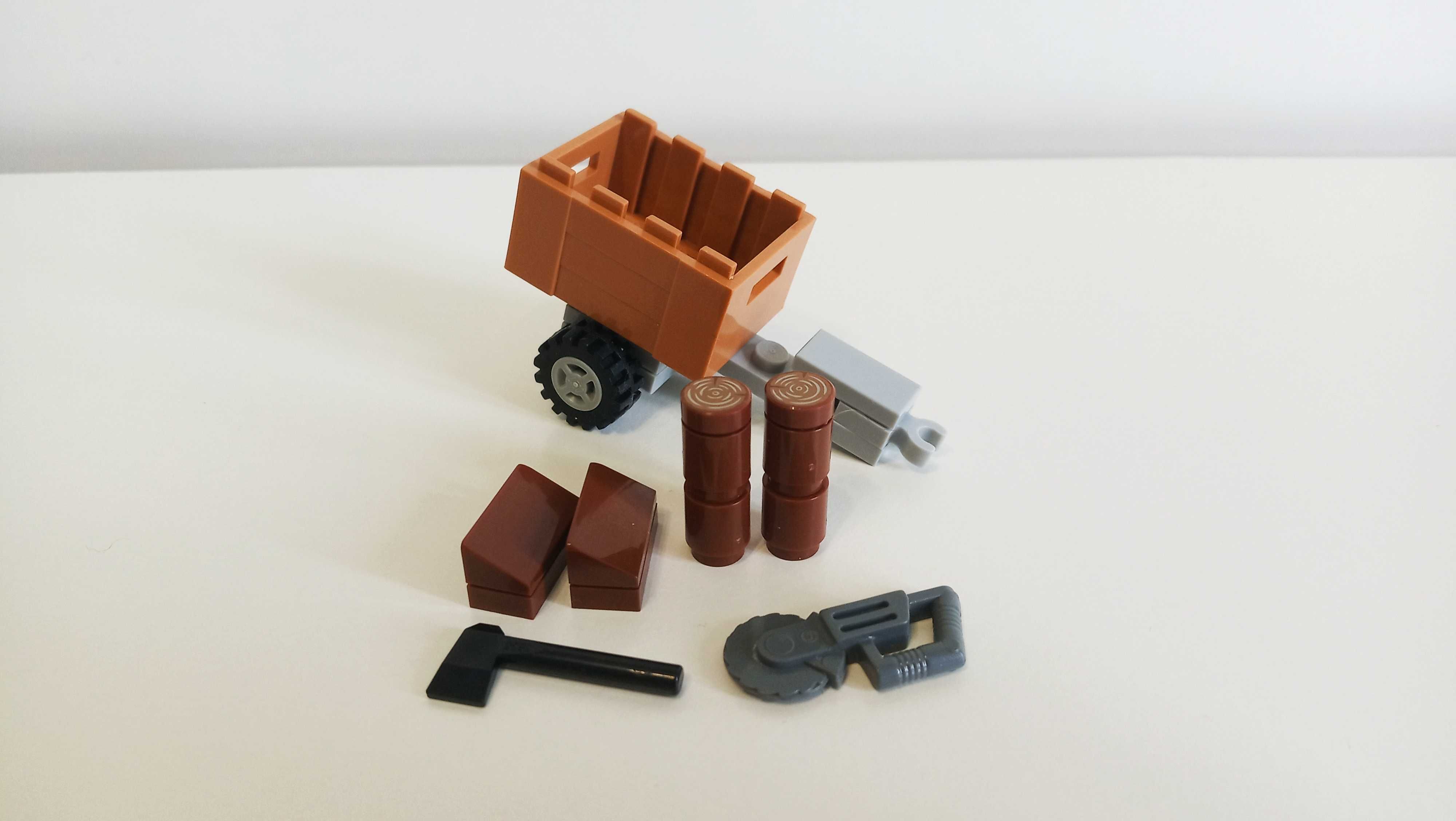 Lego Moc traktor ursus c330 z przyczepą z drewnem