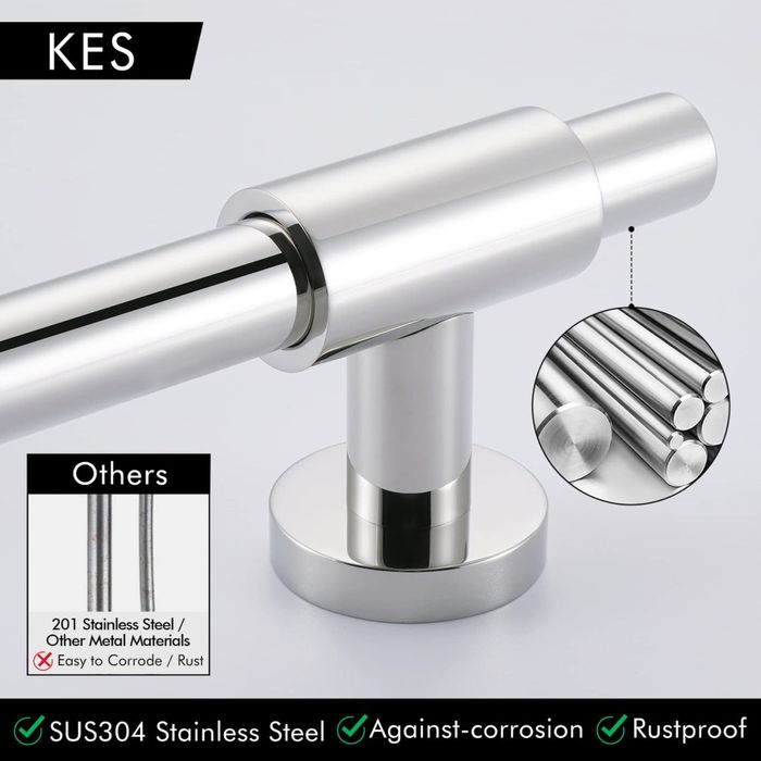 Drążek prysznicowy z uchwytem na główkę prysznicową