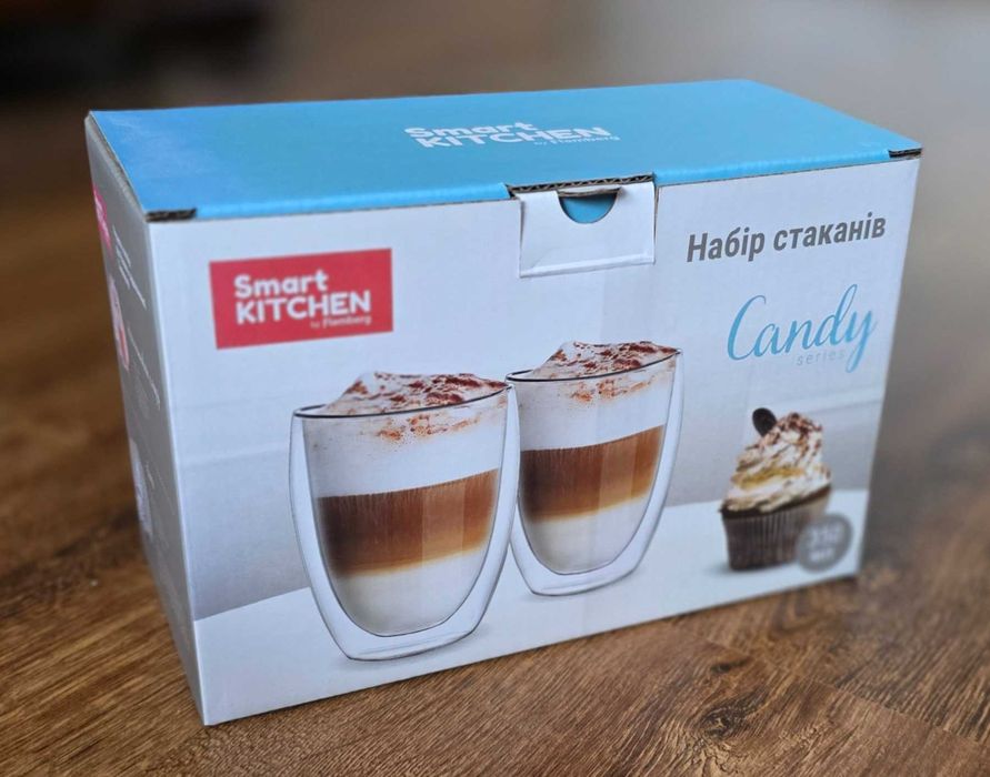 Набір склянок для лате Smart Kitchen by Flamberg Candy Series 350 мл