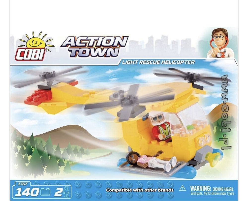 Конструктор Cobi Action Town Light Rescue Helicopter (сумісний з Lego)