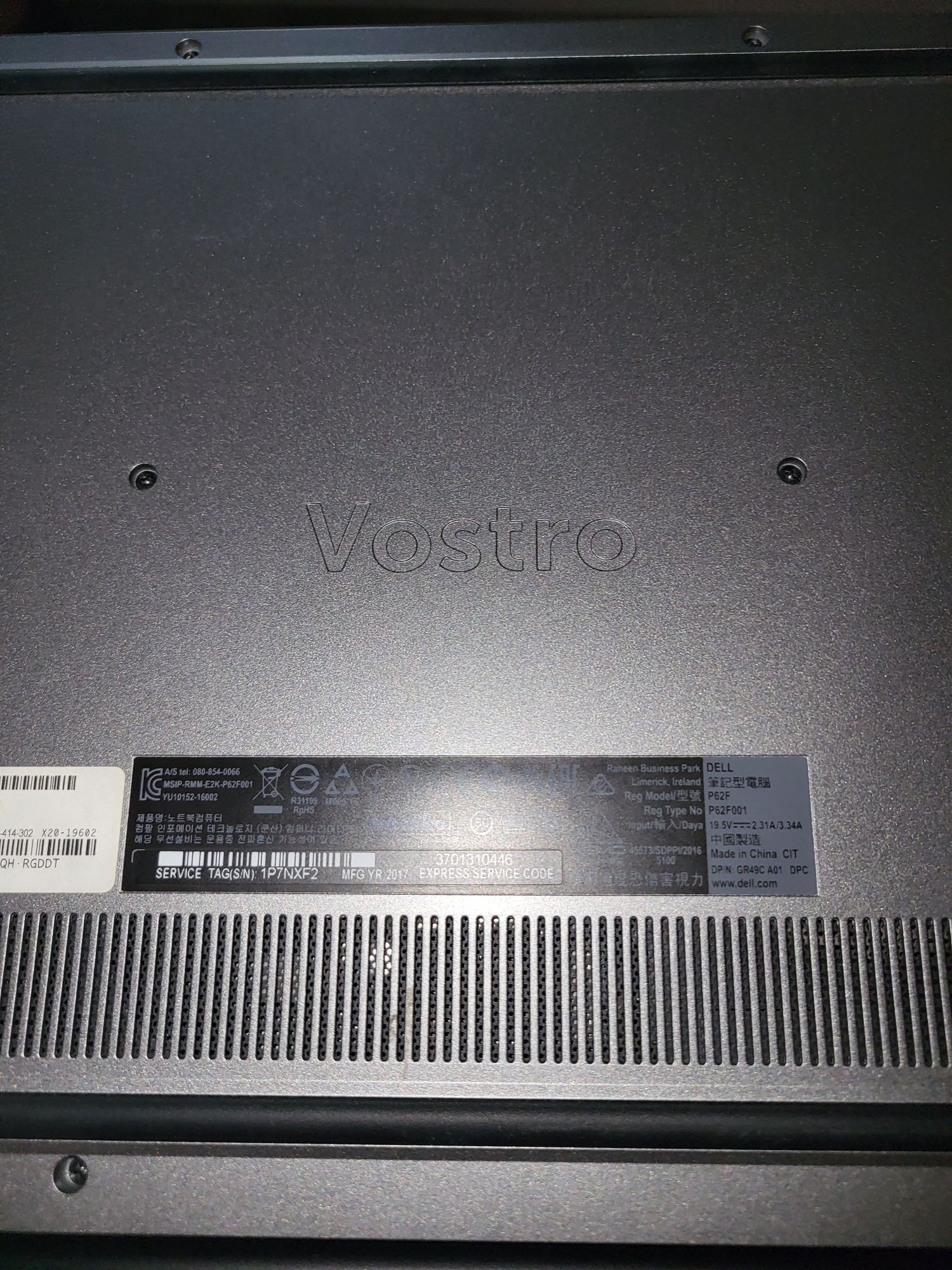 Dell Vostro i5 7200u 8GB ram ddr4 ssd 250gb 1tb hdd