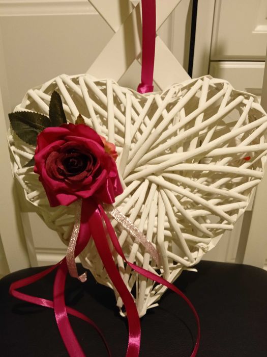 Wiklinowe serca ozdobne