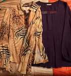 2 Blusas marrocan de seda mangas compridas