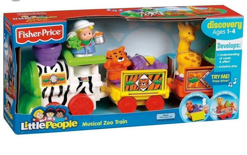 Паровозик из игрушки Fisher-Price "Little People Musical Zoo Train"