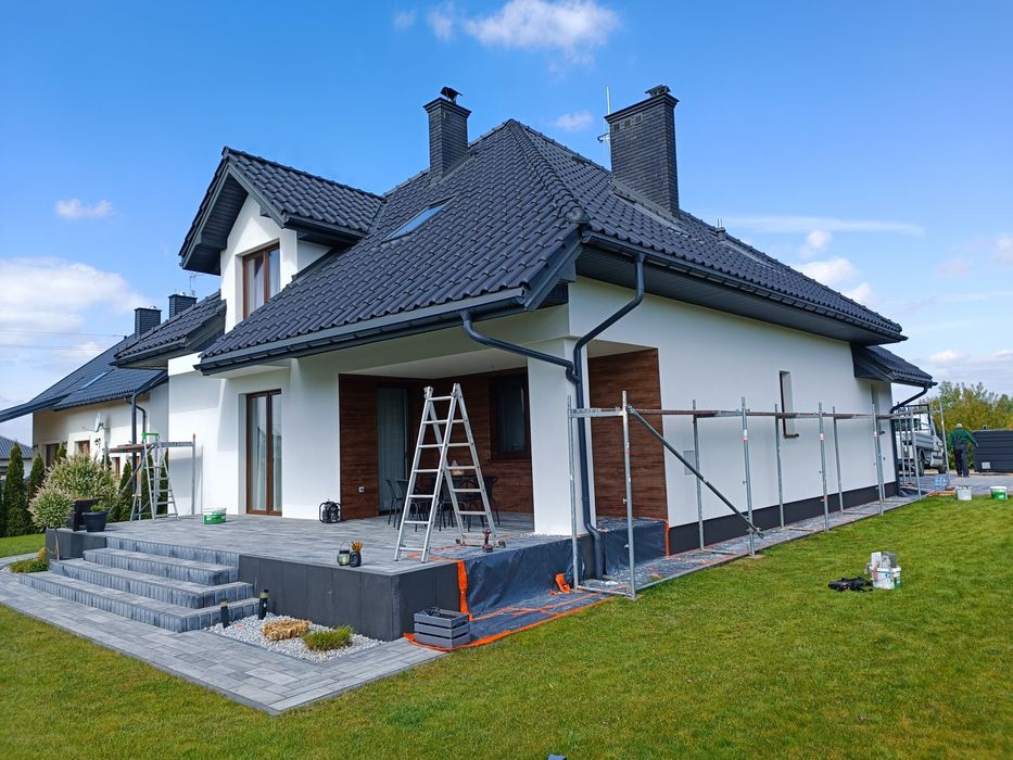 Docieplenia Elewacje budynków.  Wykończenia wnętrz