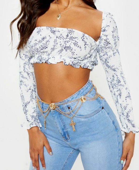 Króki crop top rozmiar XL