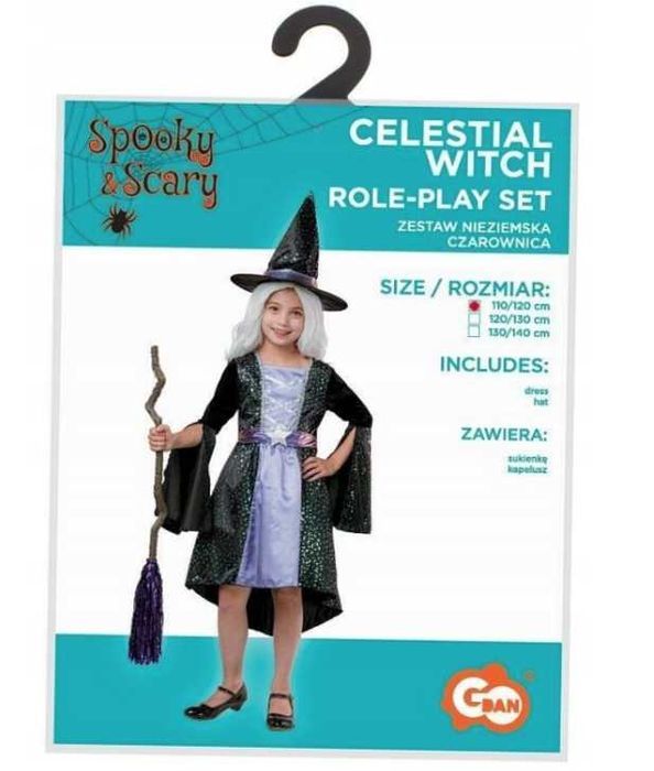 Godan strój nieziemska czarownica 130/140