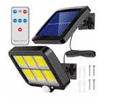 LAMPA SOLARNA z czujnikiem ruchu i zmierzchu 120 LED zewnętrzna PILOT