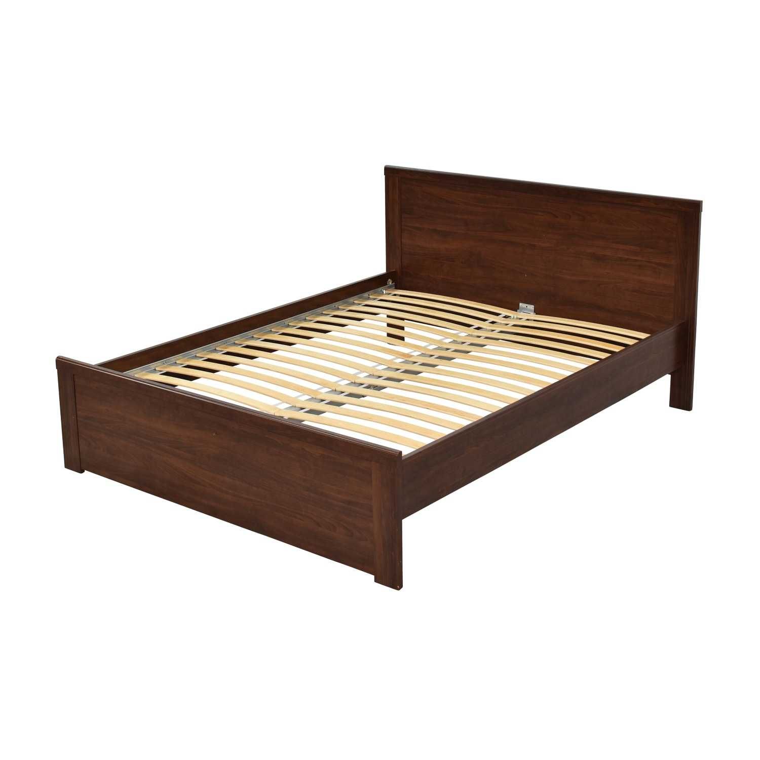 Cama de Casal IKEA 140 X 200 Brusali Castanha com Estrados incluídos