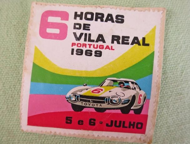 Vinheta / selo da prova 6 Horas de Vila Real 1969 antiga competição
