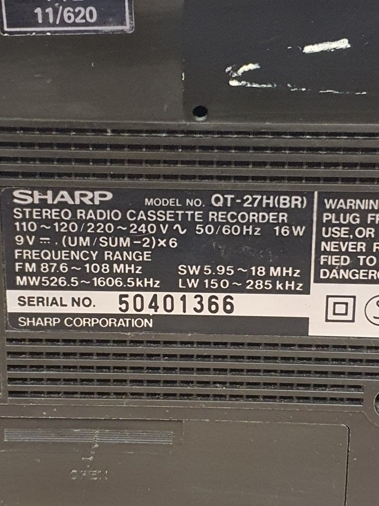 Radiomagnetofon SHARP QT27 Ghettoblaster japan sprawny
