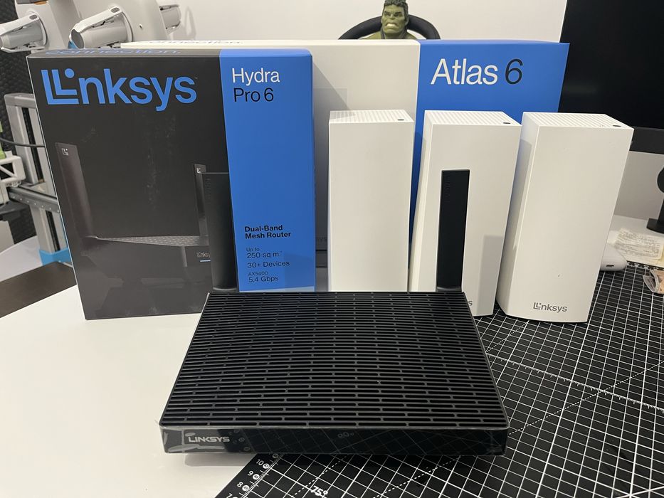 Linksys Blue Label router AX5400 + 3 węzły AX3000 mesh WiFi 6