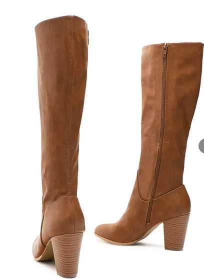 Botas cano alto camel novas