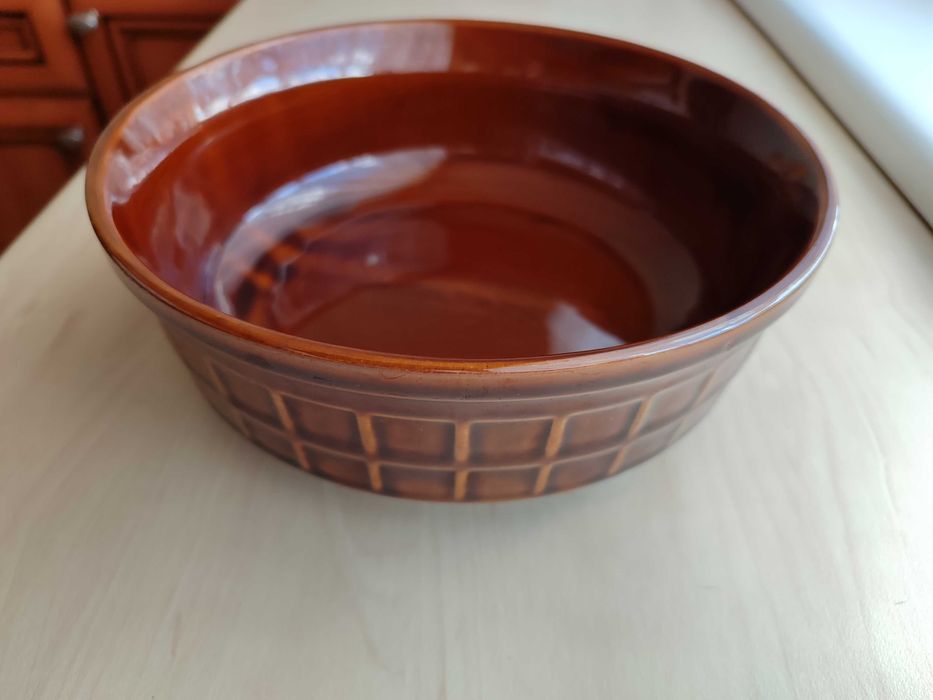Misa porcelitowa brązowa, czekoladowa Tułowice, PRL, vintage