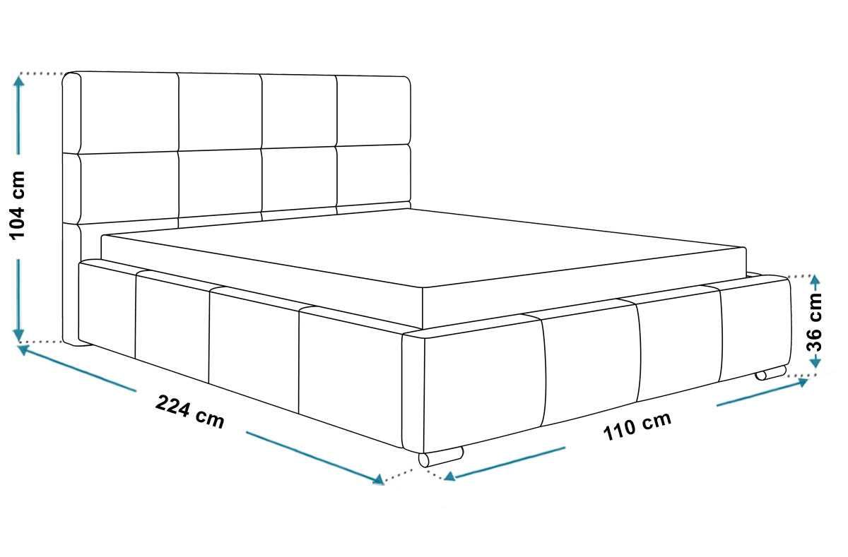 Łóżko tapicerowane LUX 7 90x200 Stelaż + pojemnik na pościel HIT!