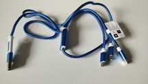 Kabel do ładowania 5 w 1 z podwójnym wejściem
