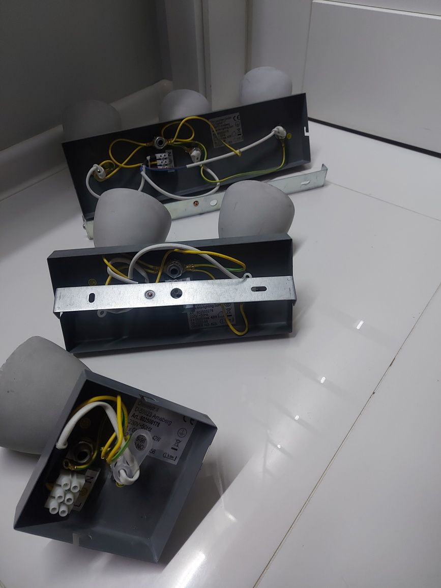 Lampy imitacja beton , Concrete - Trio Leuchten zestaw 3 szt