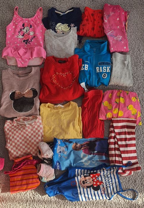 Duży zestaw ubrań 116 elza zara disney