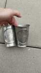Kubki kufle metalowe 2 szt antyk vintage
