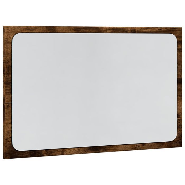 vidaXL Lustro łazienkowe z LED, dąb sonoma, 60x8,5x38 cm