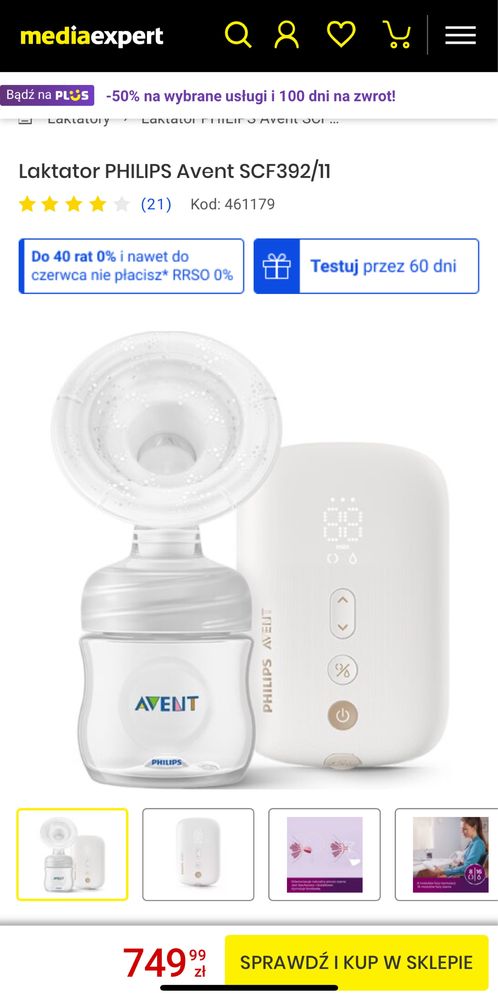 Laktator Philips Avent SCF 392/11