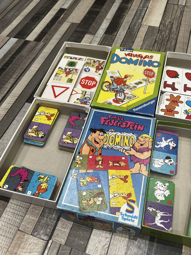 Domino obrazkowe dla dzieci/ 101 dalmatyńczyków, flinstonowie, junior