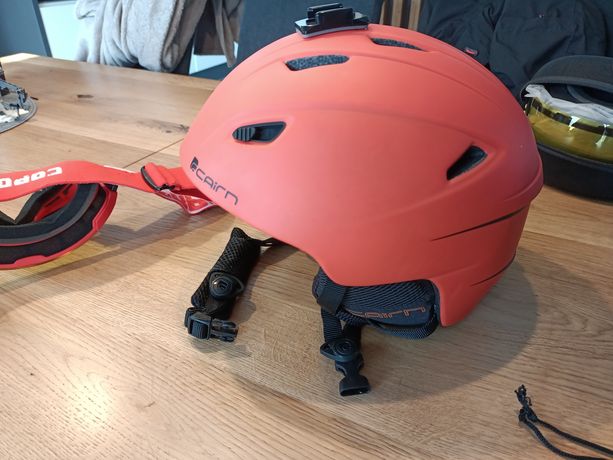 Kask Cairn narciarski / snowboardowy 59-60 z goglami, pomarańczowy