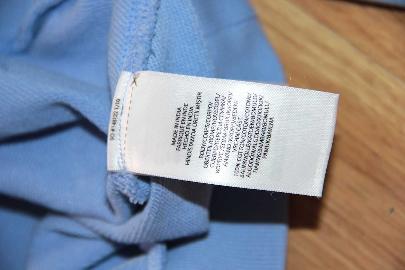 Ralph Lauren niebieska błękitna bluza z kapturem xs 34 36 s logo