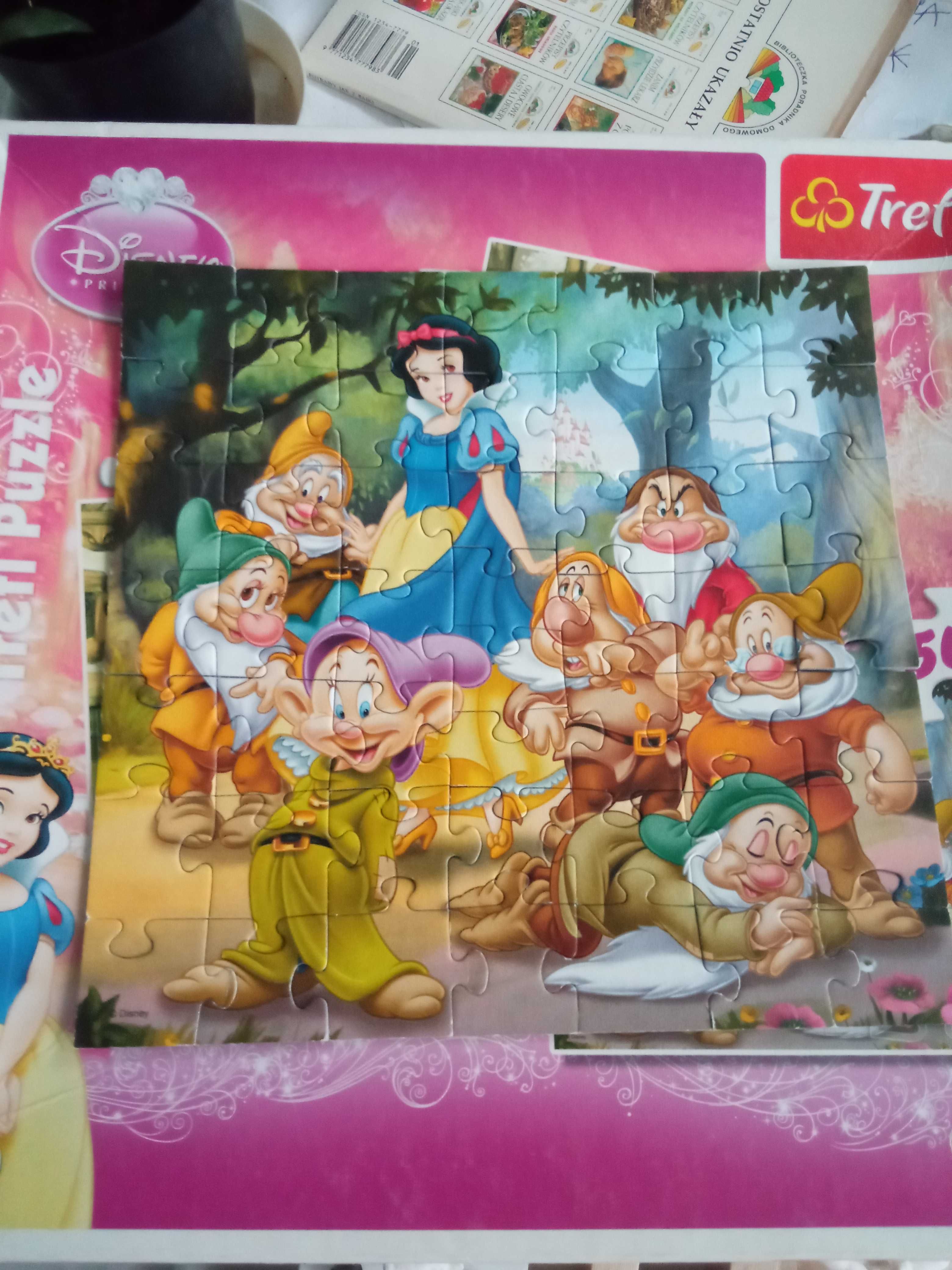 Puzzle 3 w 1 trefl królewna śnieżka i siedmiu krasnoludków