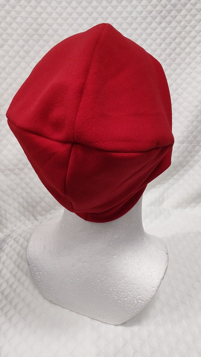 Czapka beanie damska męska unisex Czerwona punto