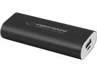 Внешний аккумулятор (павербанк) Esperanza 4400 mAh Black (EMP105K)