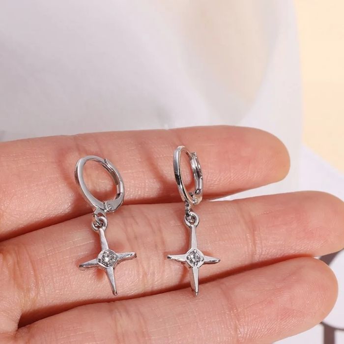 Срібні сережки хрестики 925 проба